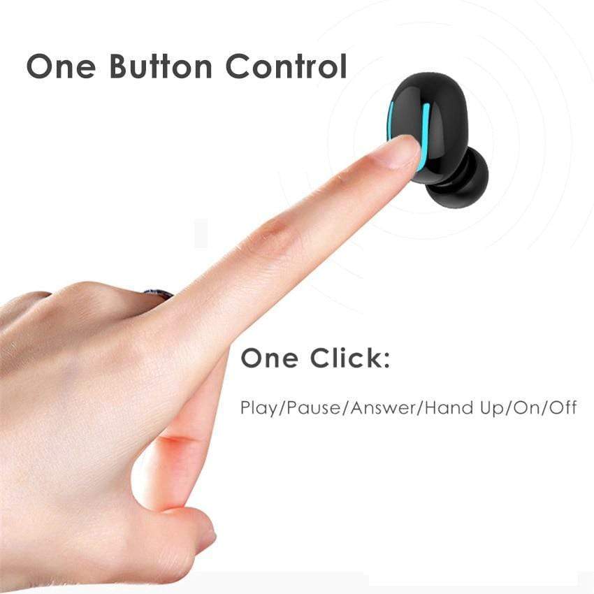 Tech Gimmicks Earphones Mini Twin Bluetooth 5.0 Wireless In-Ear Earphones Earbuds with Mic for Smartphones
