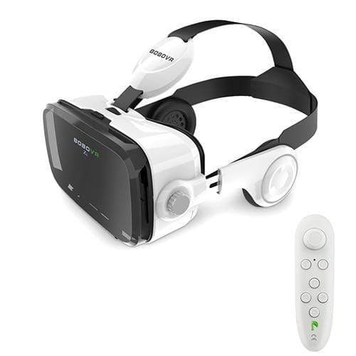 Tech Gimmicks Mobile Accessories China / Z4 035White Remote 3D Cardboard Virtual Reality Headset VR Glasses