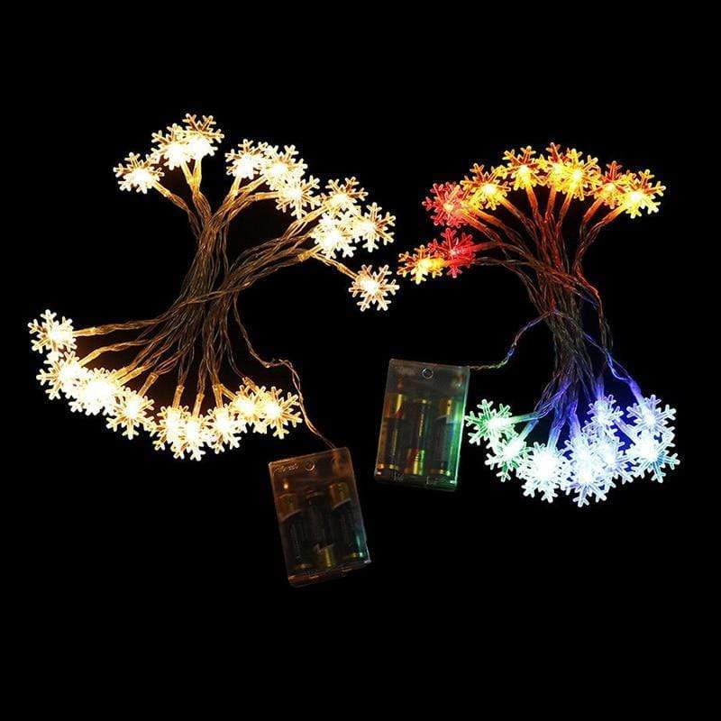 Tech Gimmicks Lighting Christmas LED snowflake fairy lights battery powered