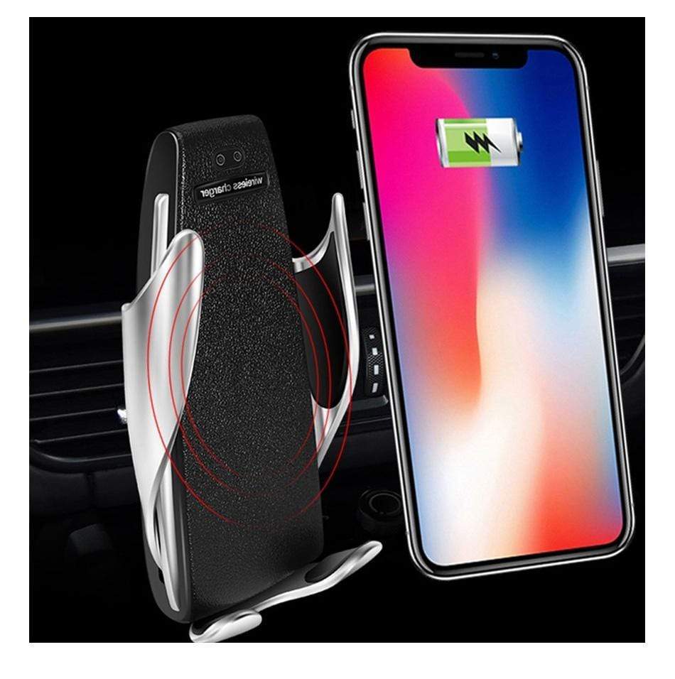 Tech Gimmicks Mobile Accessories Automatic Clamping Car Phone Holder Wireless Charging Car charger Holder Mount Air Vent
