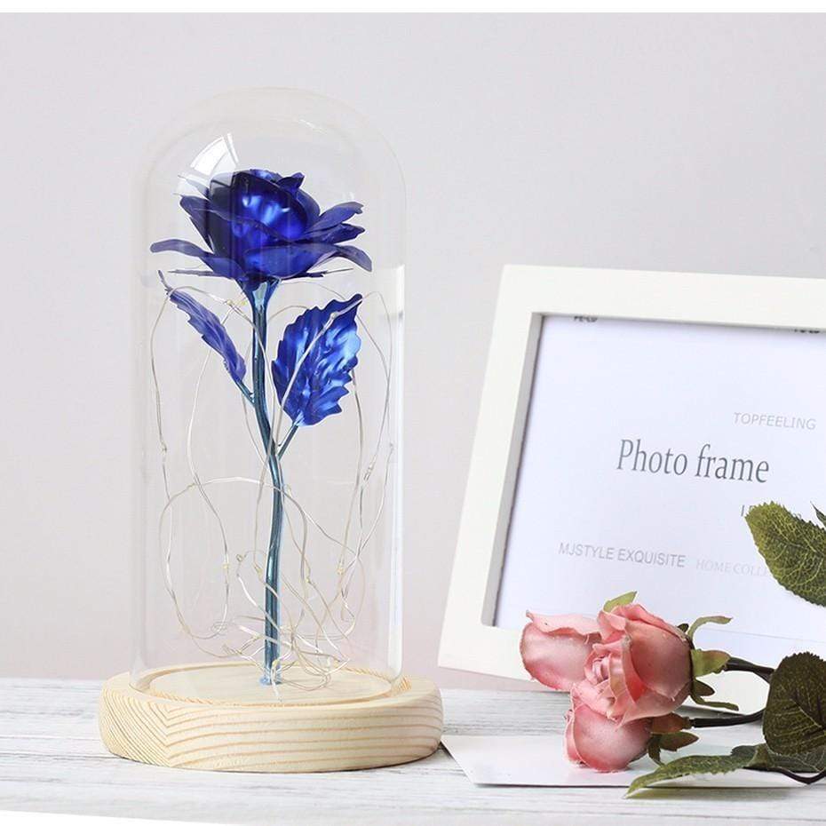 Tech Gimmicks Lighting Enchanted Beauty And Beast Rose In Glass LED