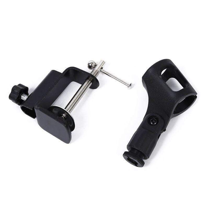 Tech Gimmicks Computer Accessories Extendable Scissor Arm Recording Microphone Holder with Microphone Clip Table Mounting Clamp
