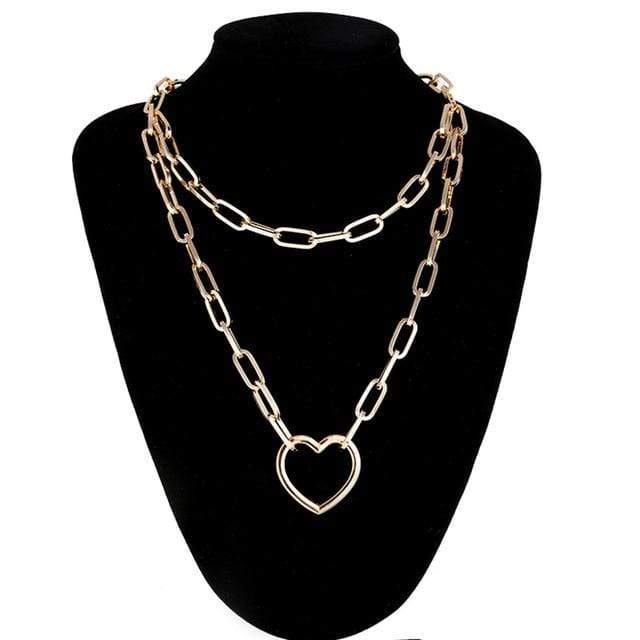 Tech Gimmicks Jewellery gold 3 Padlock Chain Necklace - Silver & Gold