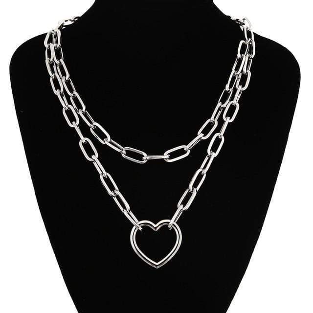 Tech Gimmicks Jewellery silver 3 Padlock Chain Necklace - Silver & Gold