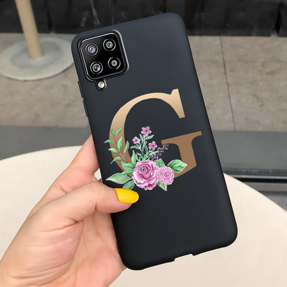 Galaxy A12 Cute Letters Phone Case