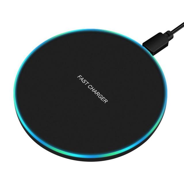 10W Fast Wireless Charger For Compatible Samsung & Apple iPhones